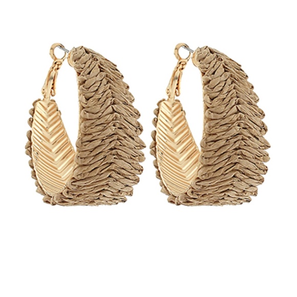 Graduated Raffia Hoops - Picture 1 of 1